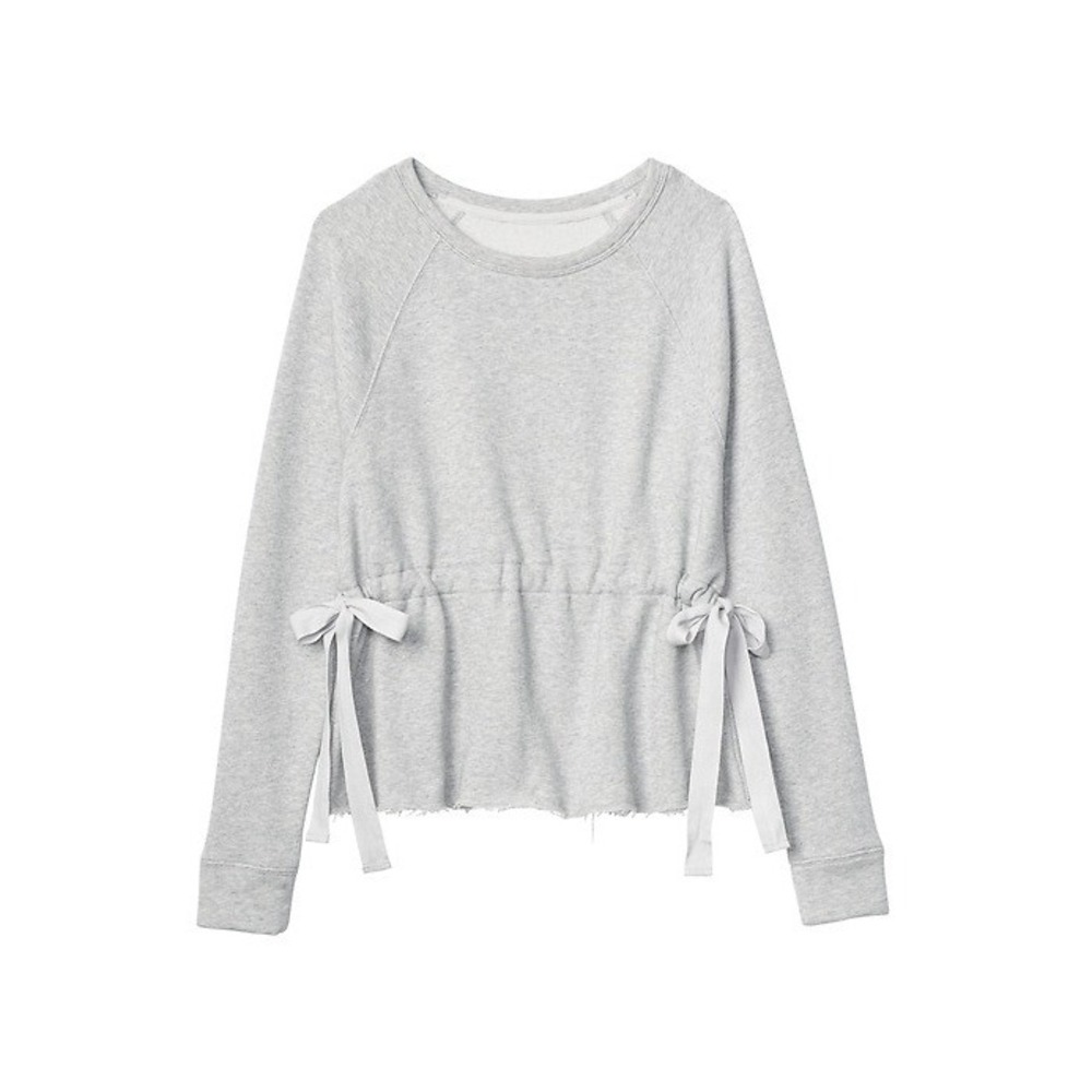 Athleta Women's Studio Cinch Crew‎ Neck Sweatshirt in Grey Heather Sz Large